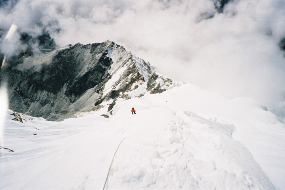 Wanda heading back down to camp 3