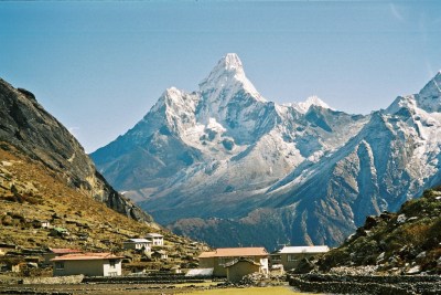 Ama Dablam from Khumjung village