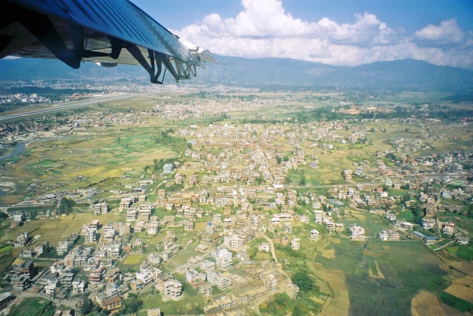 Approaching Katmandu Airport