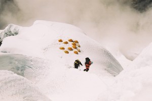 Leaving Camp 3 for the summit (photo Ken Tranter)