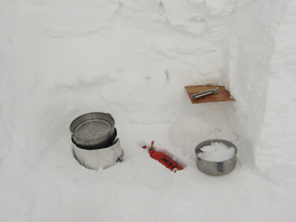 Camp 2 kitchen setup