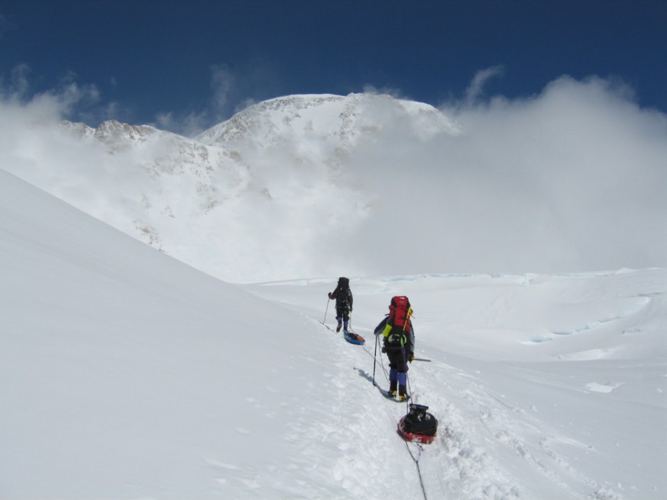 Just past Windy Corner heading up to Camp 4