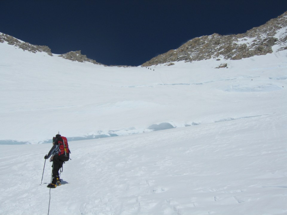 Petra on the way to the fixed lines ...