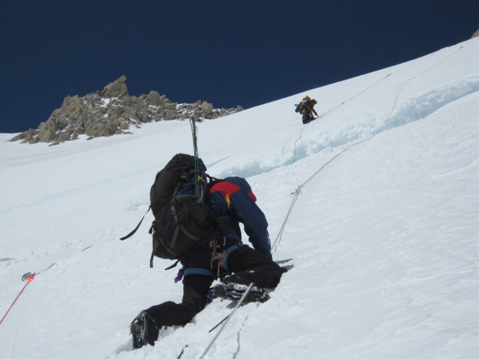 Mark Heading for the ridge .....