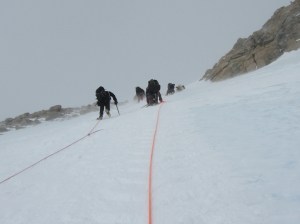 Near to the top of the fixed lines ...