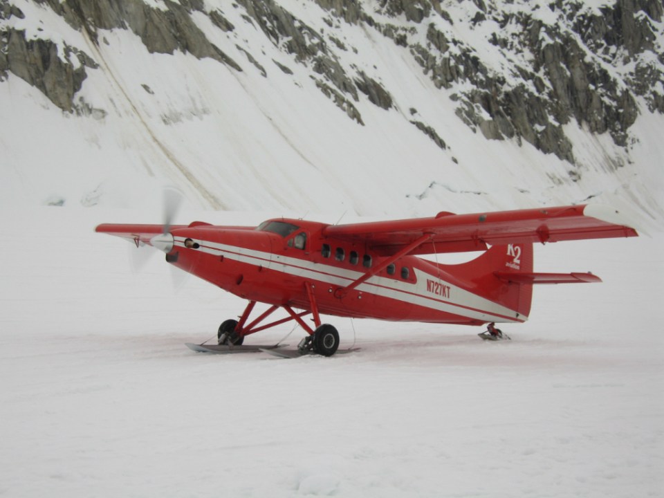 Our plane coming into land to take us back to Talkeetna