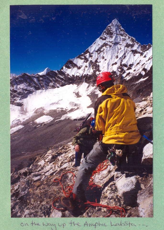 Making our way up the Amphu Labsta Pass