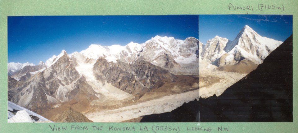 View from the Konma La looking north west