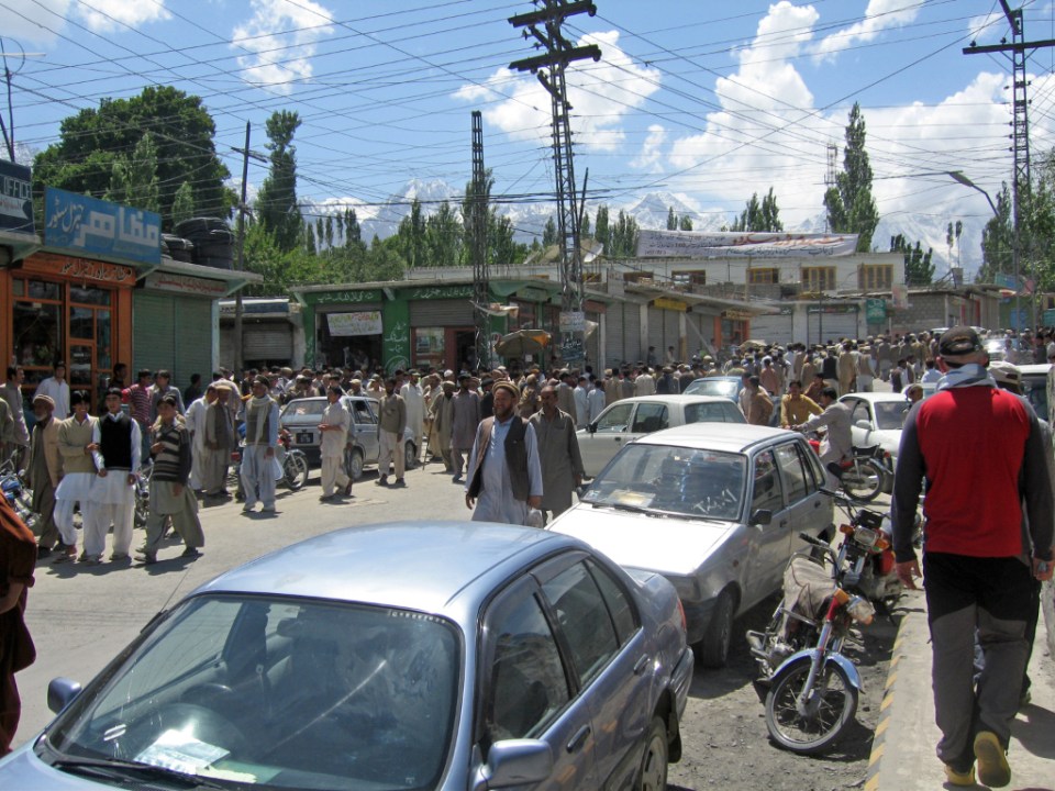 Skardu after Friday prayers at the Mosque