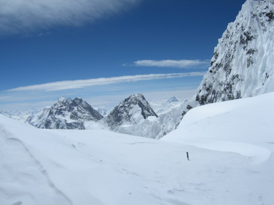 Looking over to the Gasherbrums from Broad Peak Col