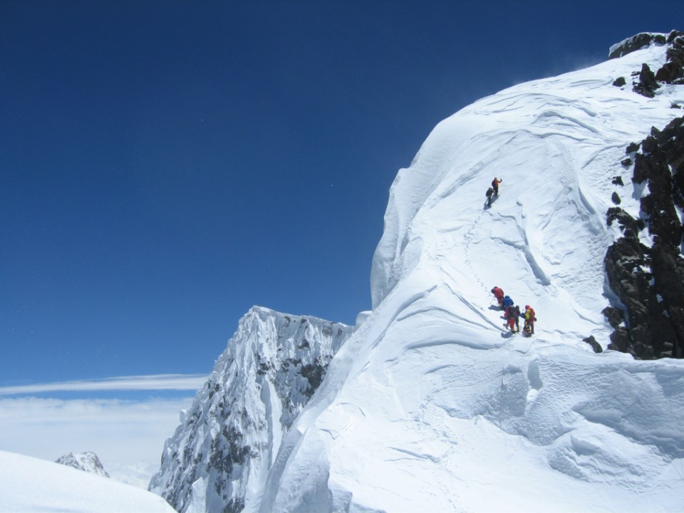 A second false summit has to be climbed