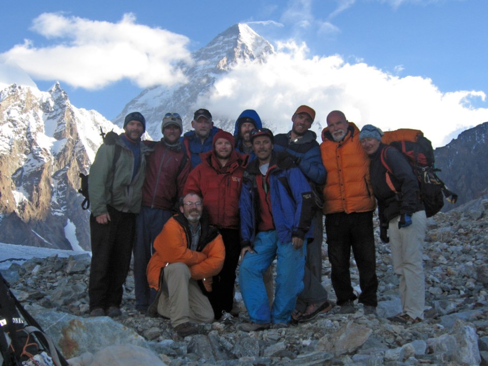 The remains of the Broad Peak team departs base camp, four of us headed up the glacier to join the K2 team, while the rest trekked home via the Gondogoro Pass