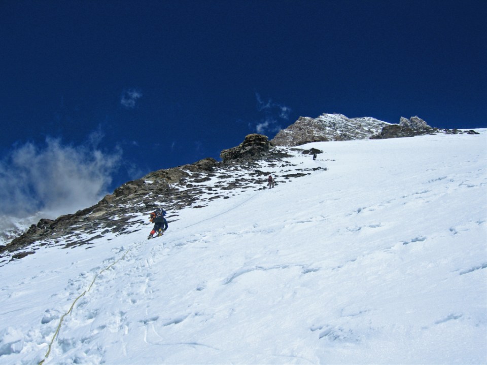 Climbing up to the Banana ridge on way to Camp 3 on K2