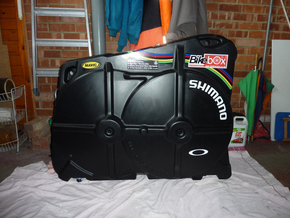 Bike box ready for the plane