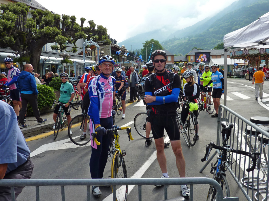 The team of riders stopping at Rob`s place in Bareges
