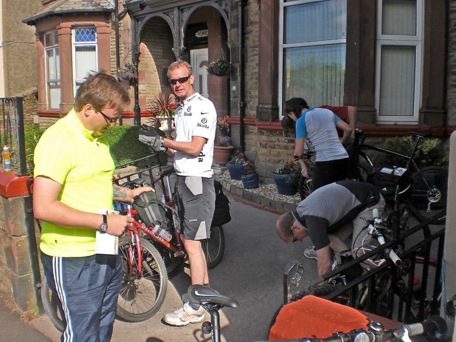 Last minute preparations at Lismore guesthouse in Whitehaven