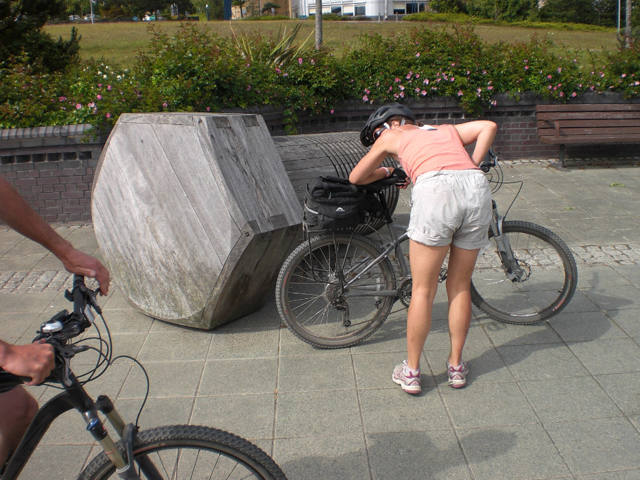 Enormous wooden bolt sculpture..... you cant miss it !