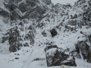 Central Buttress Ordinary Route (IV,4) first pitch, Glen Coe, Feb 2006