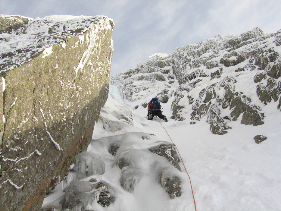 Spare Rib Gully - west face of Aonach Mor, Feb 2009