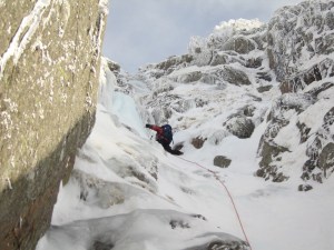 Spare Rib Gully - west face of Aonach Mor, Feb 2009