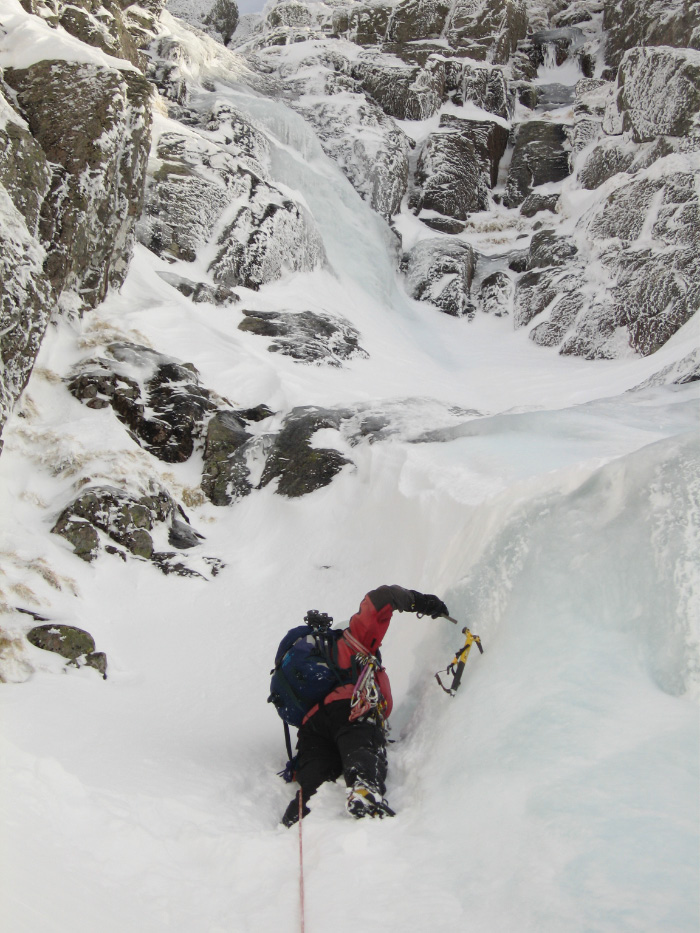 Spare Rib Gully - west face of Aonach Mor, Feb 2009