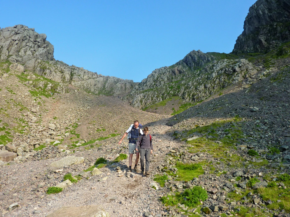 The view back to Mickledore