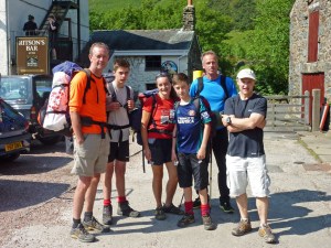 Wild campers at Ritson`s Bar in Wasdale