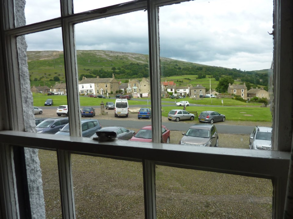 View from bedroom in the Back Bull pub at Reeth