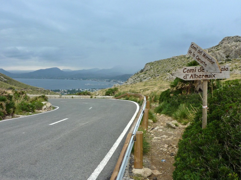 Looking back to Pollenca Bay on the way to Formentor Lighthouse