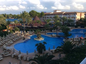 View from my balcony in the Viva Blue, Playa de Muro