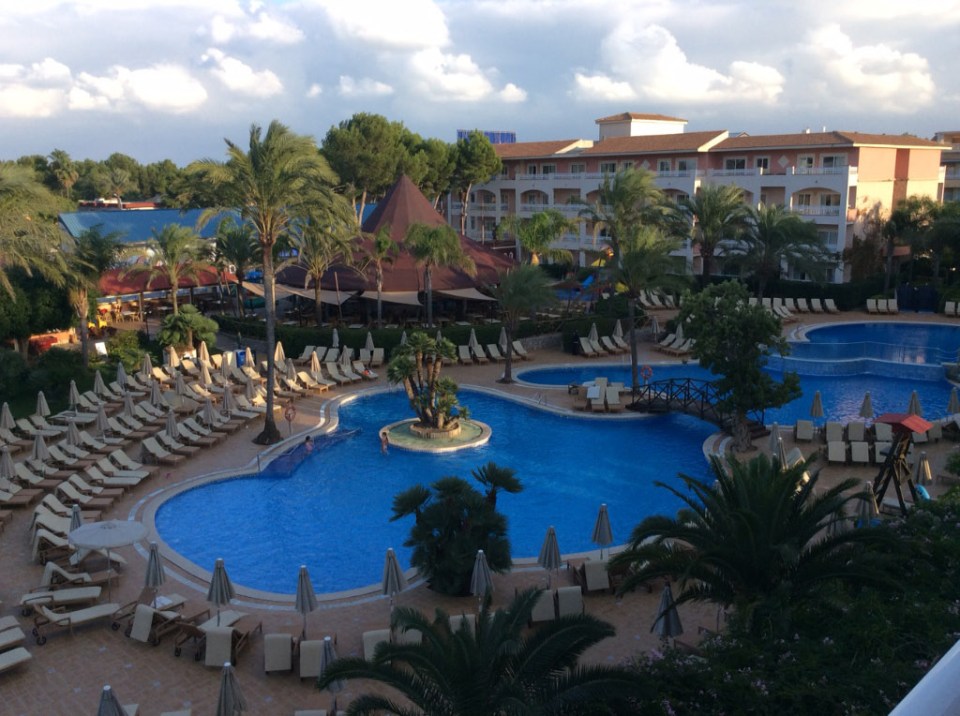View from my balcony in the Viva Blue, Playa de Muro