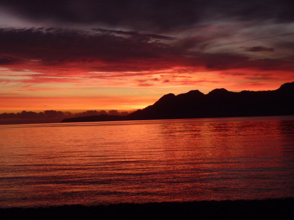 Stunning sunrise over Pollenca Bay