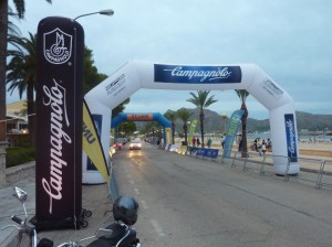 The finish line in Port de Pollenca