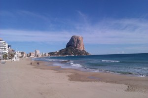 Calpe beach and the Penon de Ifach rock