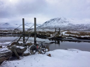 Swing bridge next to the ford at Loch Pattack