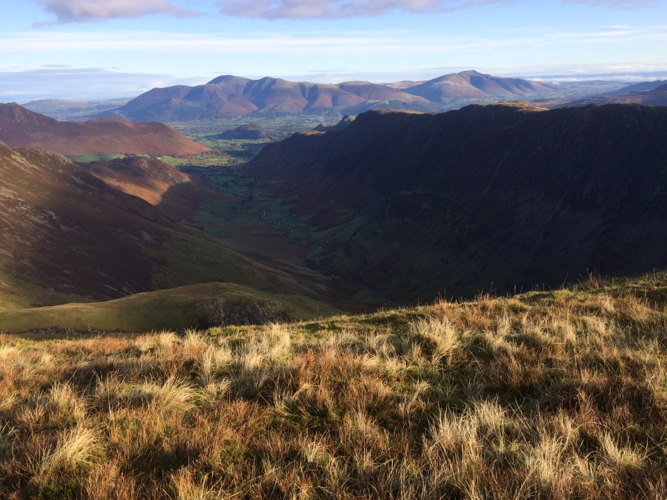 View from Dale Head looking towards Skiddaw