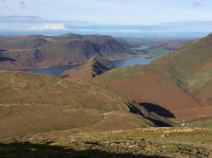 View from Robinson towards Rannerdale Knots and Mellbreak