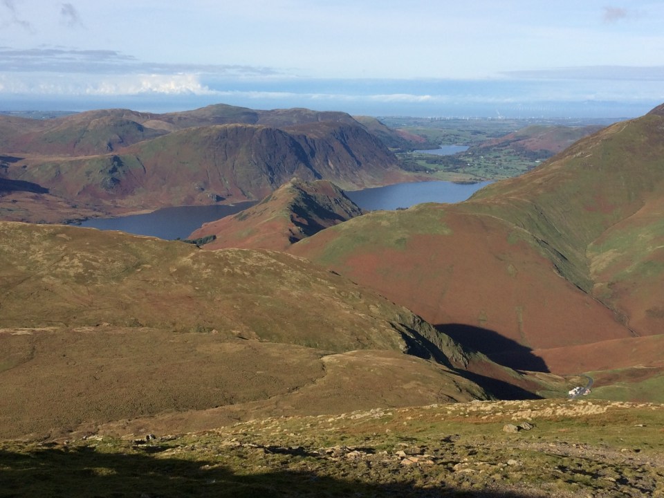 View from Robinson towards Rannerdale Knots and Mellbreak