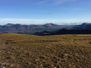 View from Hindscarth towards Skiddaw, Blencathra and Keswick