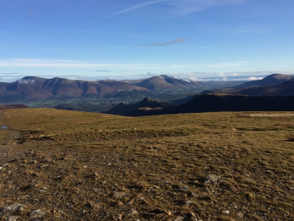 View from Hindscarth towards Skiddaw, Blencathra and Keswick