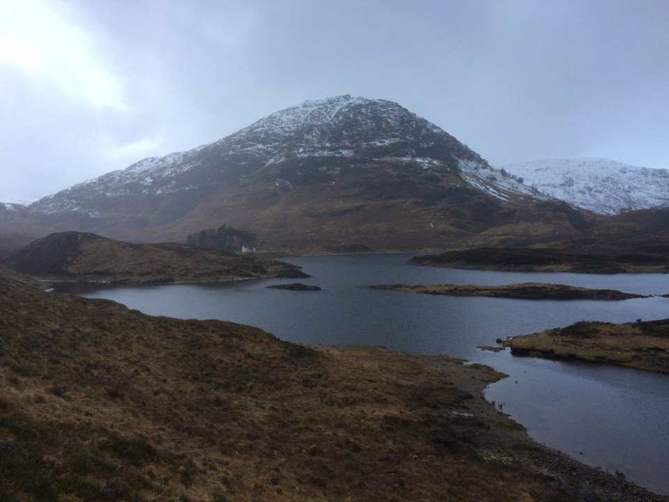Creaguaineach Lodge at the head of Loch Treig