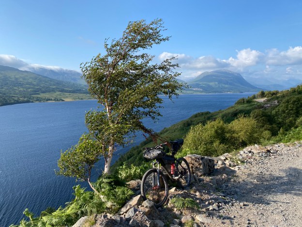 The wide trail heading South-West along Loch Etive has beautiful views but also leg sapping climbs..