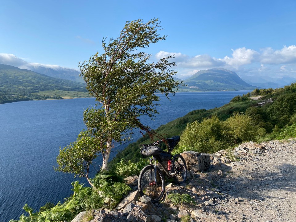 The wide trail heading South-West along Loch Etive has beautiful views but also leg sapping climbs..