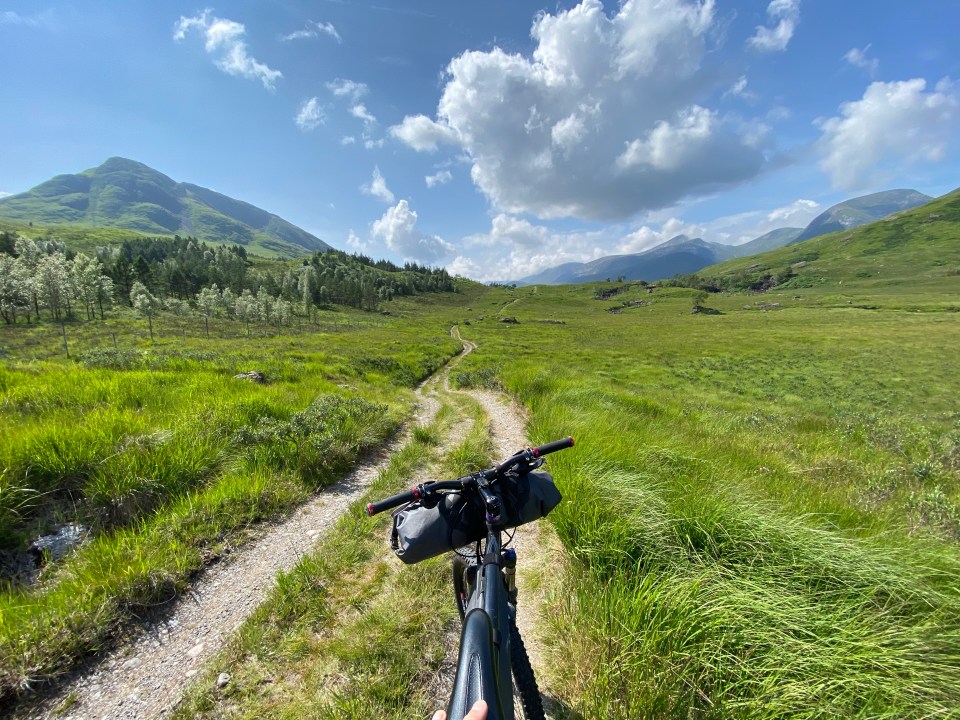 Heading West down to Loch Dochard on the way to Glen Kinglass